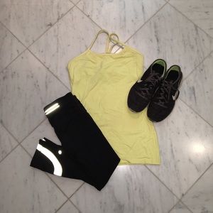 Yellow Power Pose Tank Lululemon, Size 4